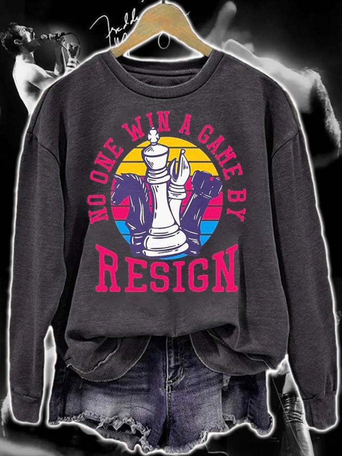 No On Win A Game By Resign With Chess shirt sweatshirt