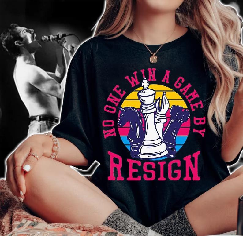 No On Win A Game By Resign With Chess shirt woman shirt