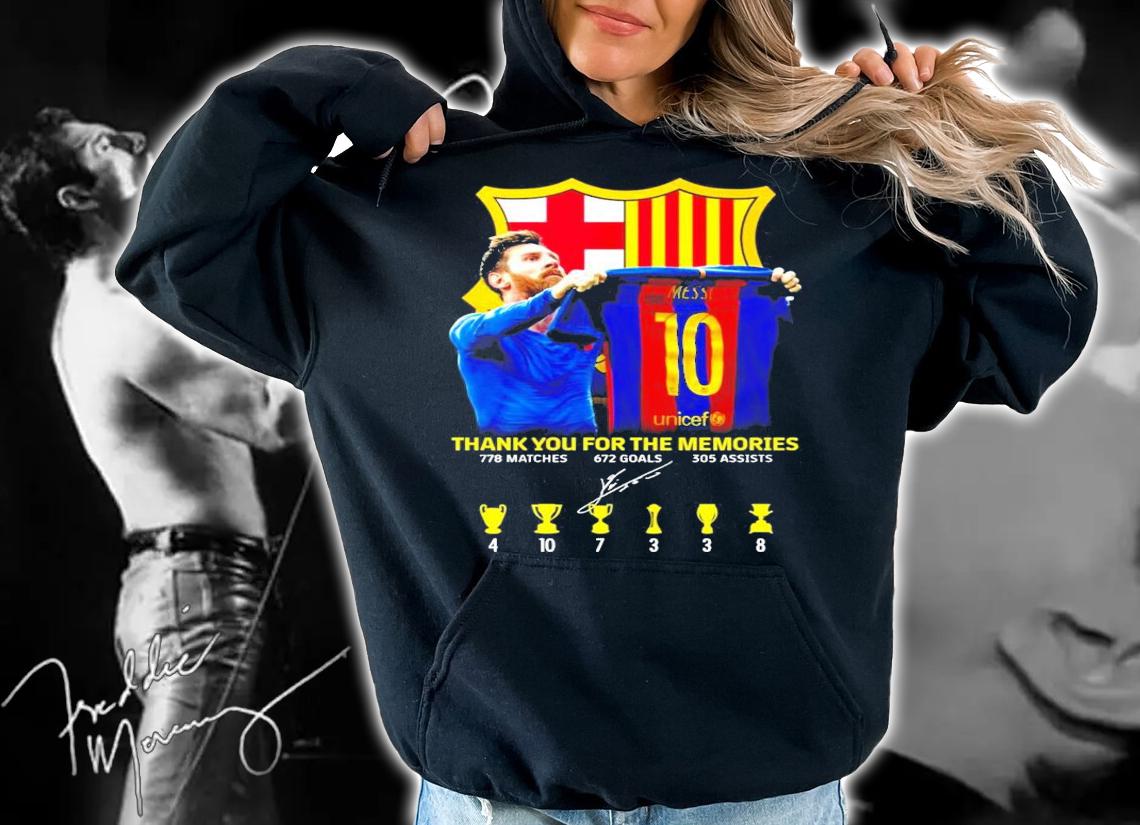 Thank you for the memories Lionel Messi signature shirt hoodie