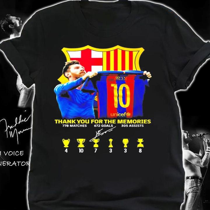 Thank you for the memories Lionel Messi signature shirt shirt