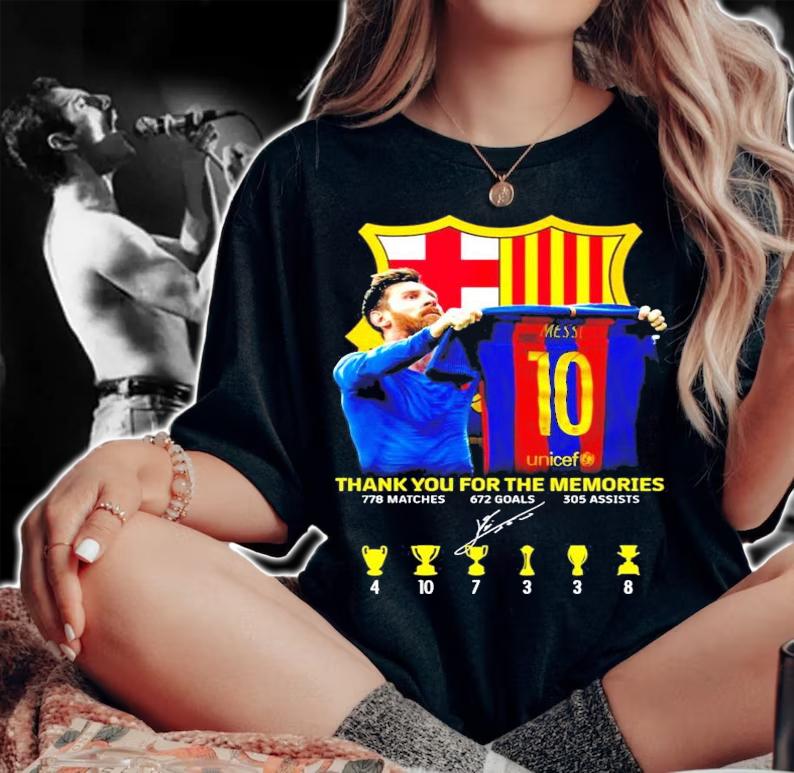 Thank you for the memories Lionel Messi signature shirt woman shirt