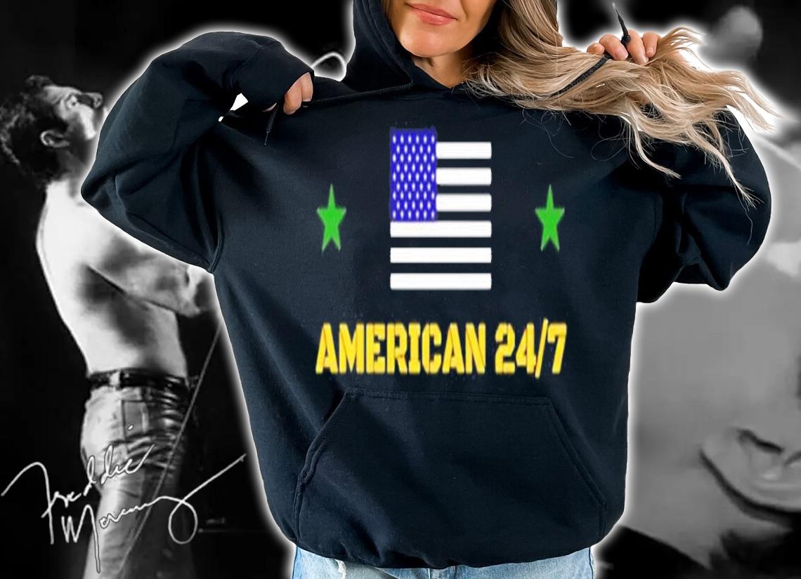 American 247 USA flag t-shirt hoodie