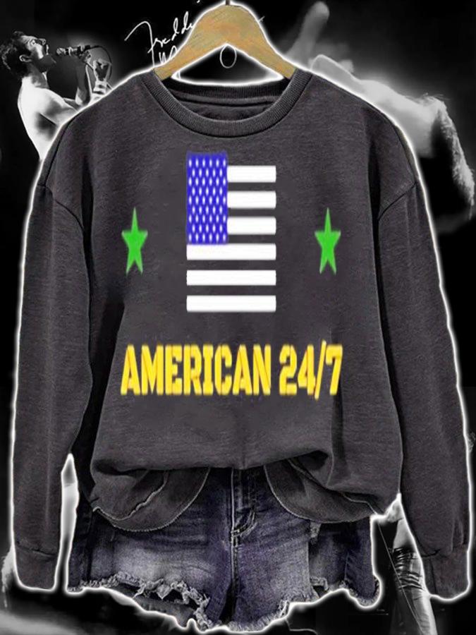 American 247 USA flag t-shirt sweatshirt