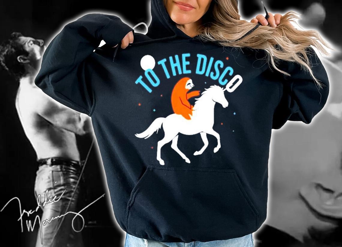 Horse and sloth to the disco shirt hoodie