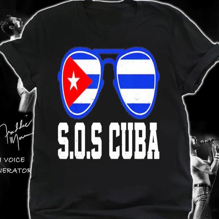Sos Cuba Flag sunglasses shirt shirt