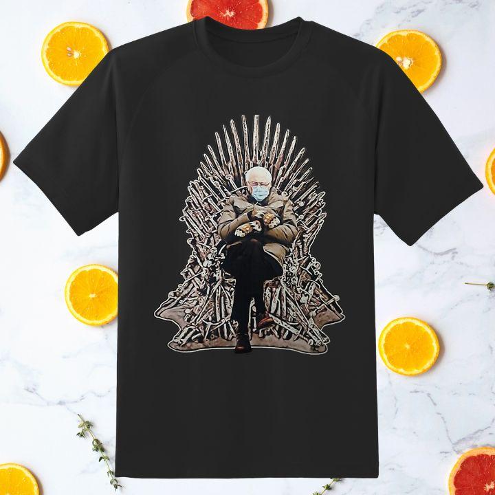 Game of Thrones Bernie Sanders Mittens T-Shirt – Iconic Meme Iron Throne Style