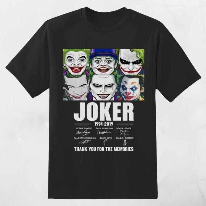 Premium Joker 1994-2019 Joaquin Phoenix Heath Ledger Signed Thank Memories T-Shirt