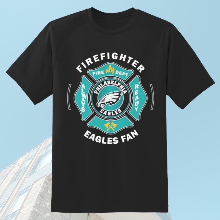 Fire Dept Philadelphia Eagles Logo Football Firefighter T-Shirt
