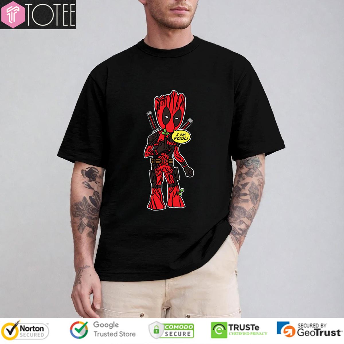 Marvel Baby Groot X Deadpool Parody I Am Groot Funny T-Shirt