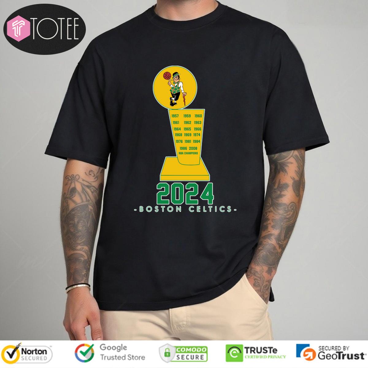 Celtics Boston 2024 Basketball Team Trophy Shirt