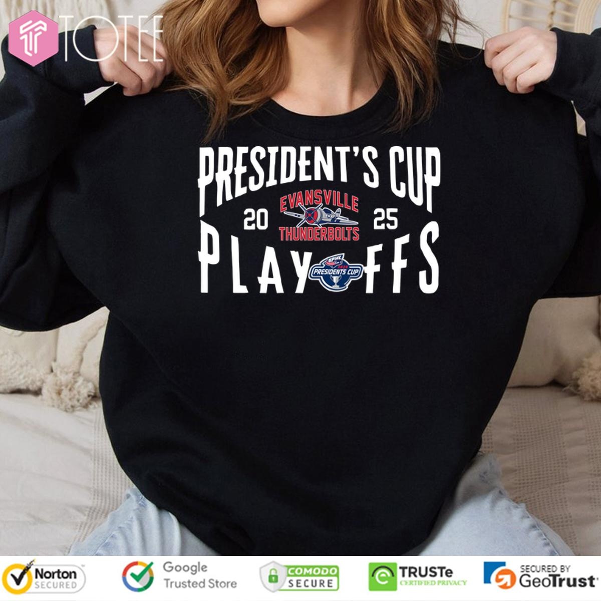 Presidents Cup 2025 Playoffs Evansville Thunderbolts sweatshirt