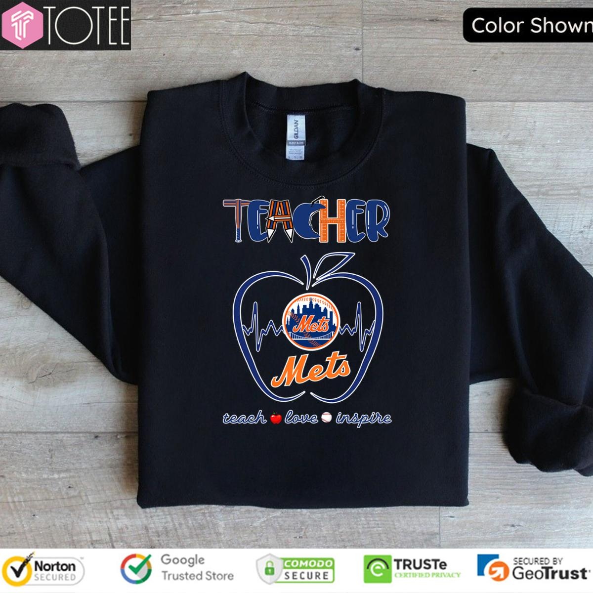 New York Mets Teachers Pride Heart Teacher Appreciation Week sweatshirt