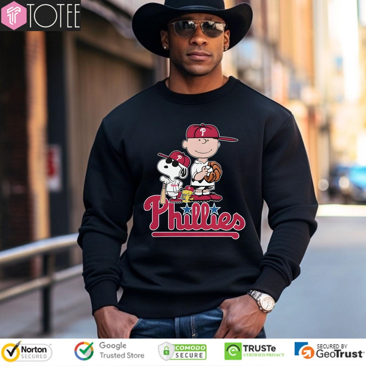 Peanuts Snoopy And Charlie Brown Philadelphia Phillies Baseball Logo 2024 sweatshirt
