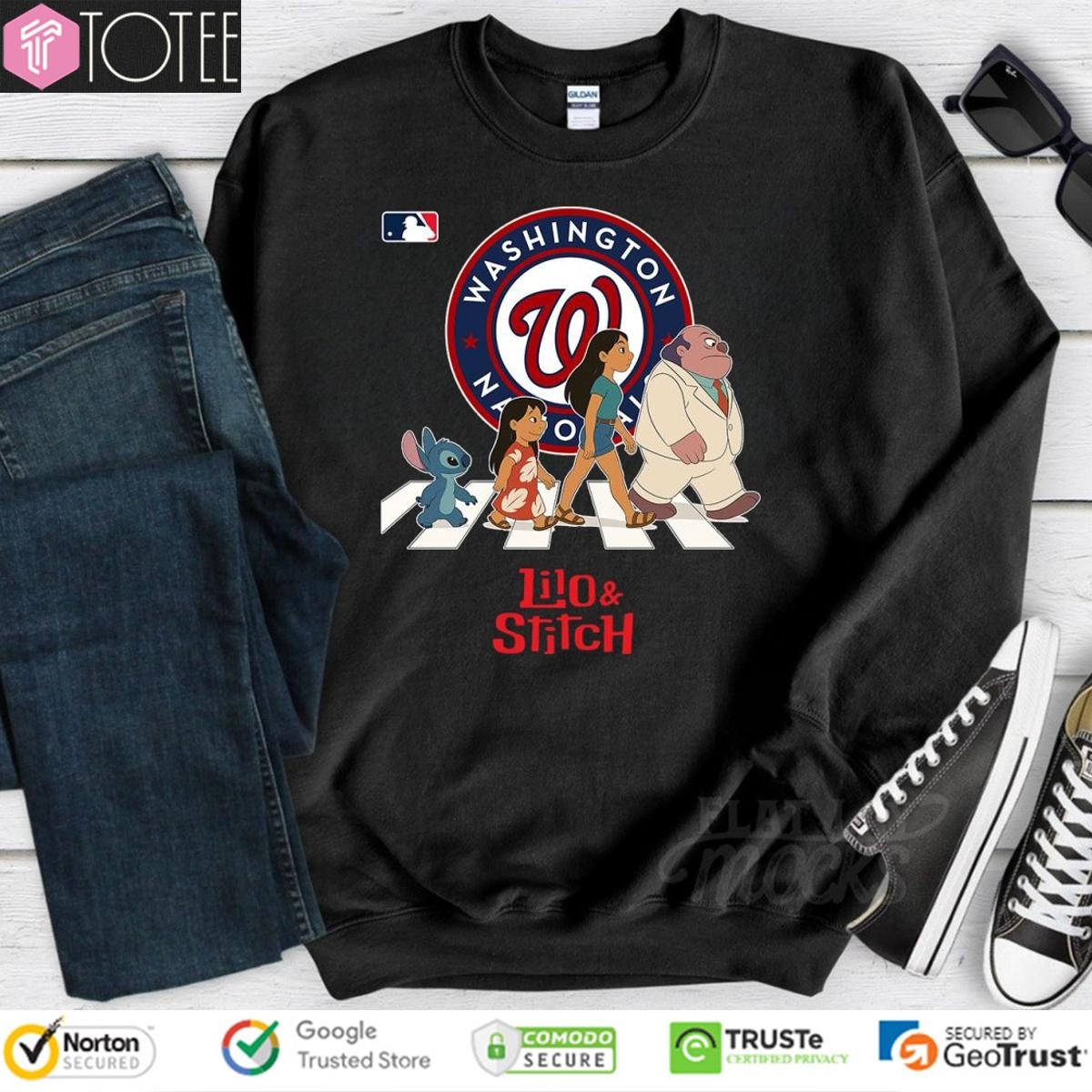 Lilo And Stitch Abbey Road Washington Nationals Baseball sweatshirt