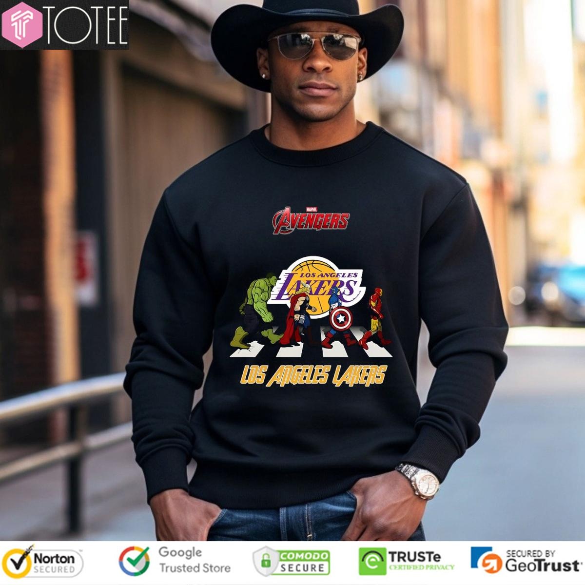 Los Angeles Lakers Marvel Avengers Abbey Road sweatshirt