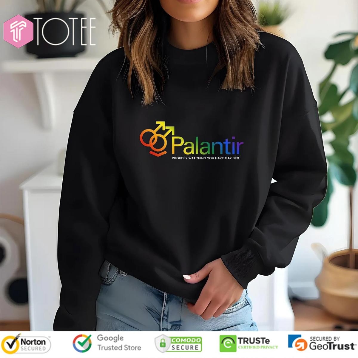 Palantir Proudly Watching You Have Gay Sex Lgbt Pride sweatshirt