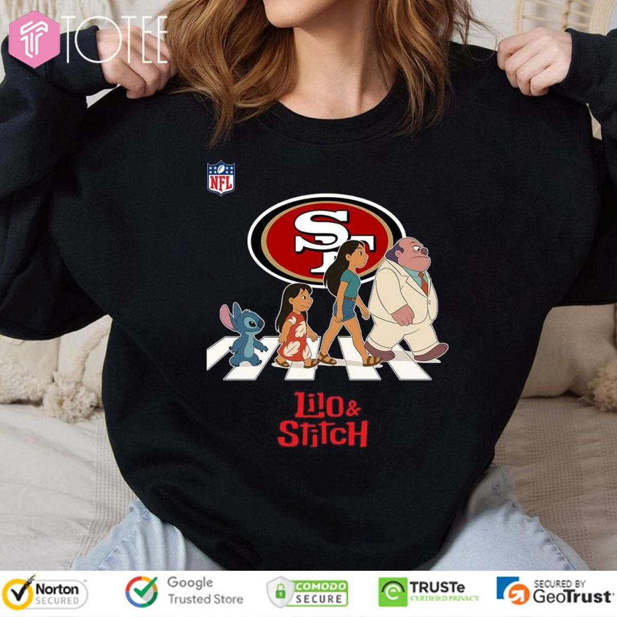 San Francisco 49Ers Lilo And Stitch Abbey Road sweatshirt