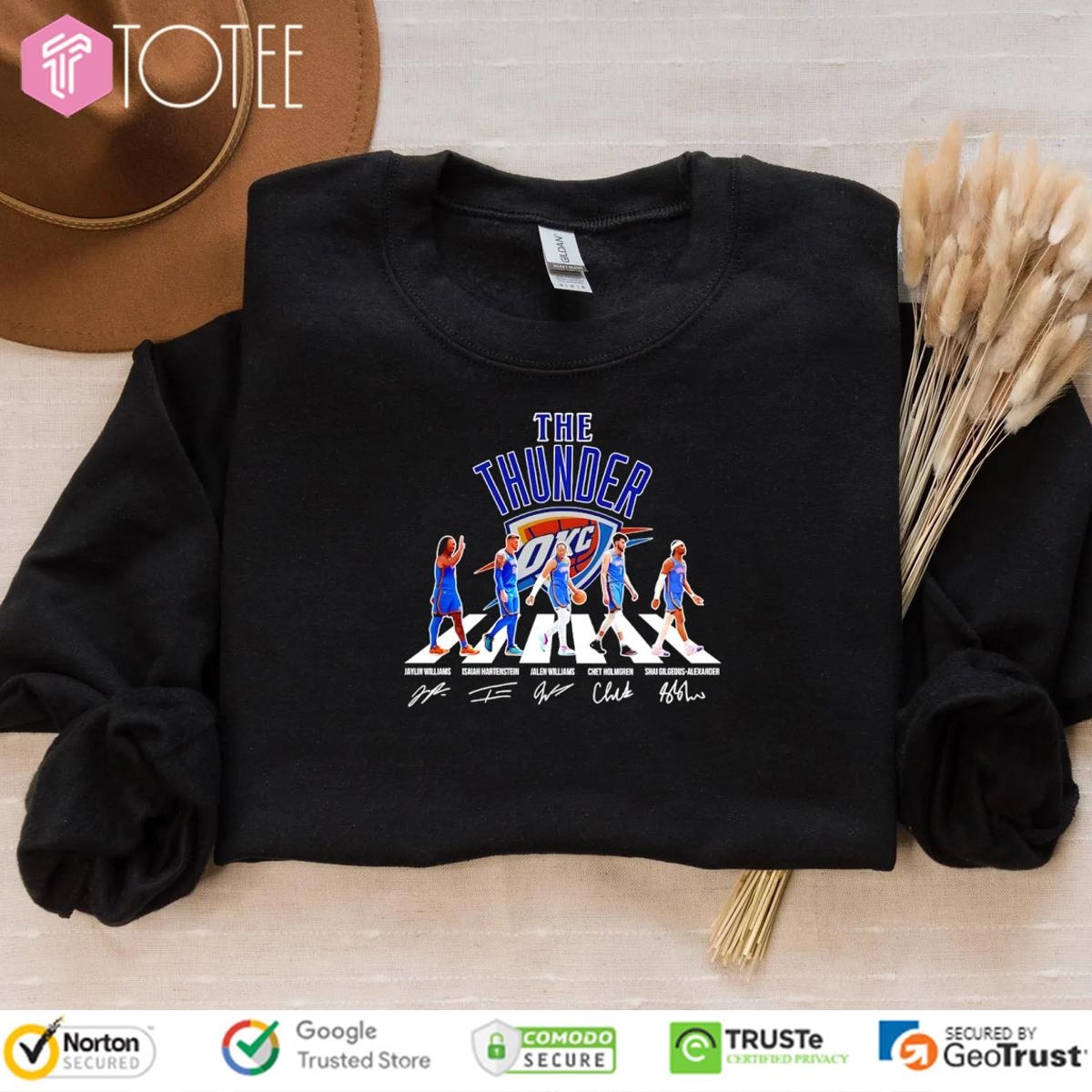 The Oklahoma City Thunder Abbey Road Signatures sweatshirt