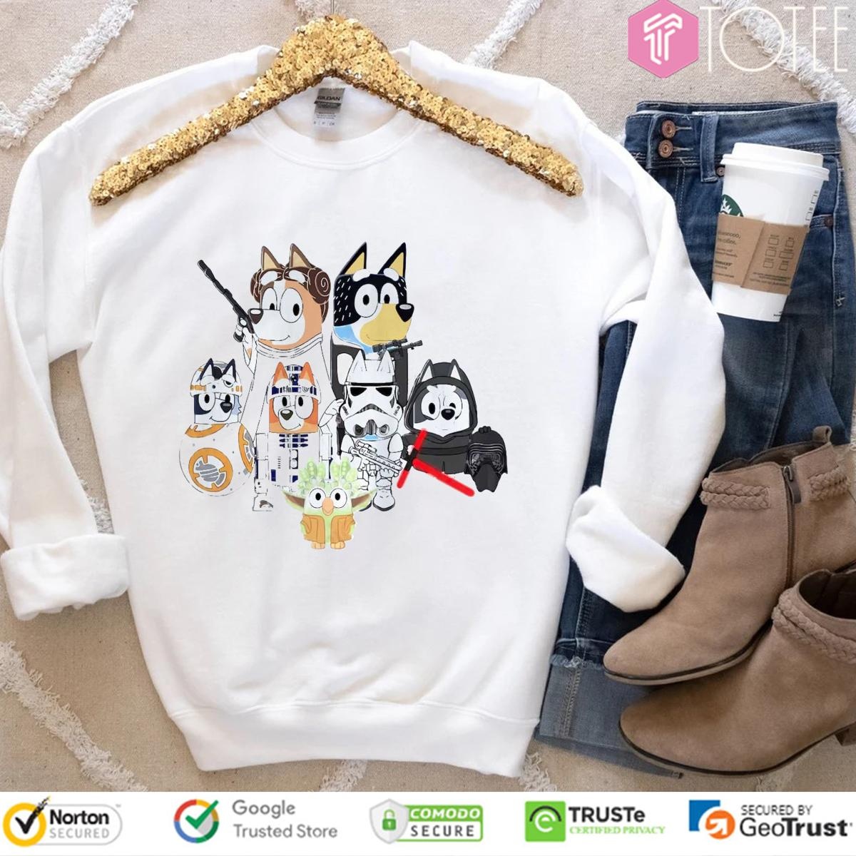 Bluey Family Parody Star Wars Characters sweatshirt