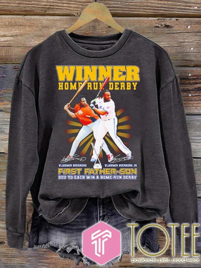 Vladimir Guerrero Father-Son Winner Home Run Derby Signatures sweatshirt