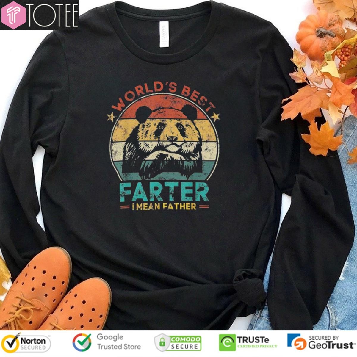 Worlds Best Farter I Mean Father Panda Bear Fathers Day Vintage sweatshirt