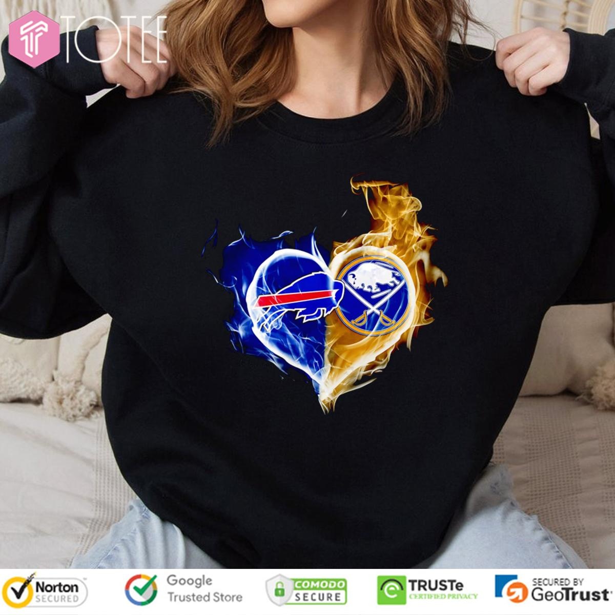 Smoke Heart Buffalo Bills Buffalo Sabres sweatshirt