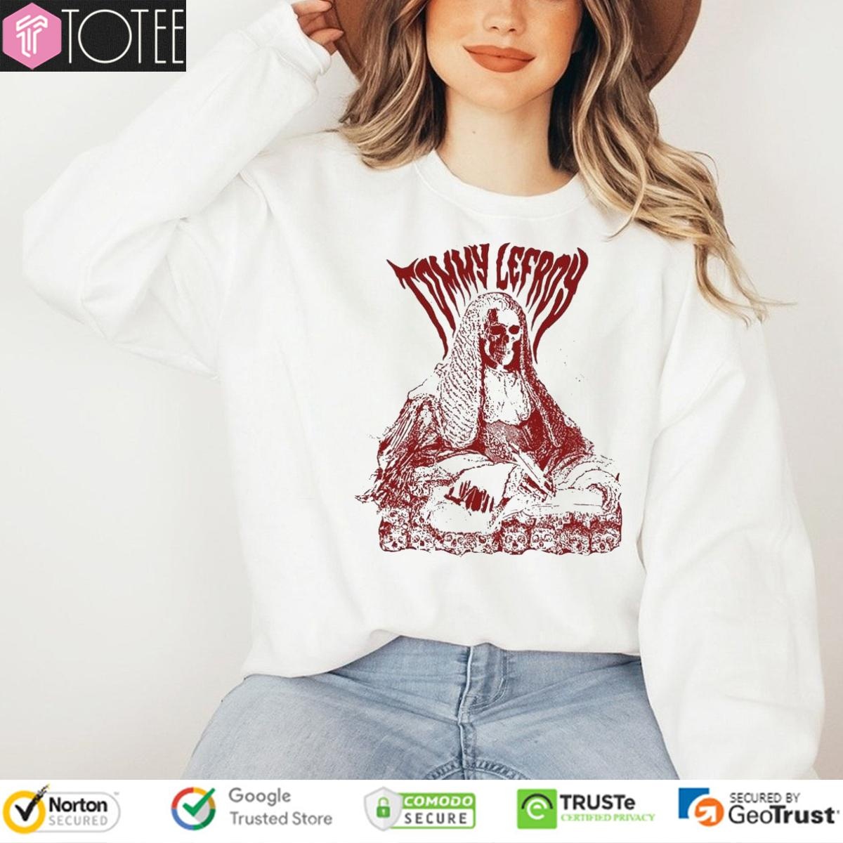 Amelia Woolley Wearing Tommy Lefroy Heavymetal Tom sweatshirt