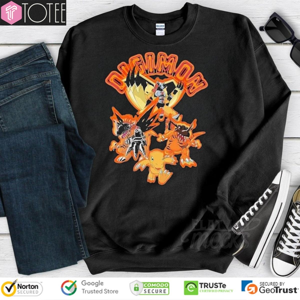 Dim Mak Digimon Agumon Evolution sweatshirt