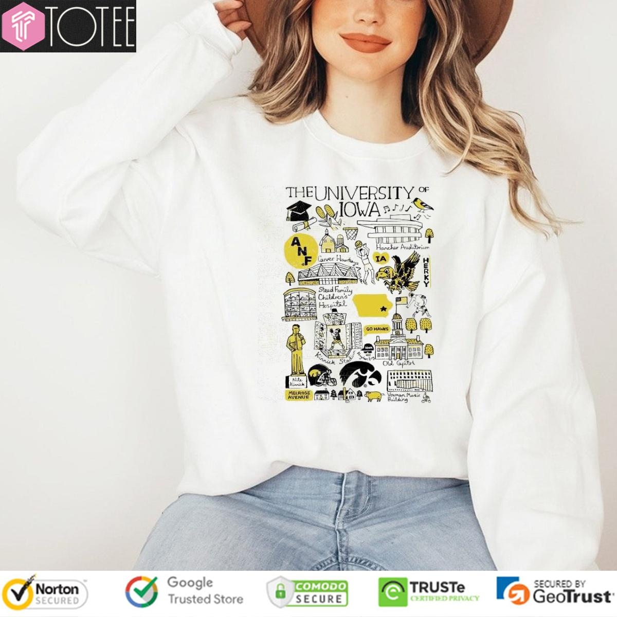 University Of Iowa Hawkeyes Art Illustration sweatshirt