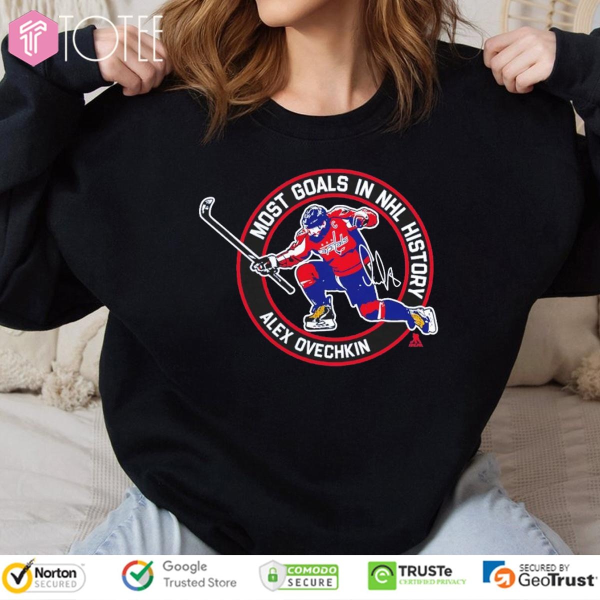Most Goals In Nhl History Alex Ovechkin 895 Washington Capitals Signature sweatshirt