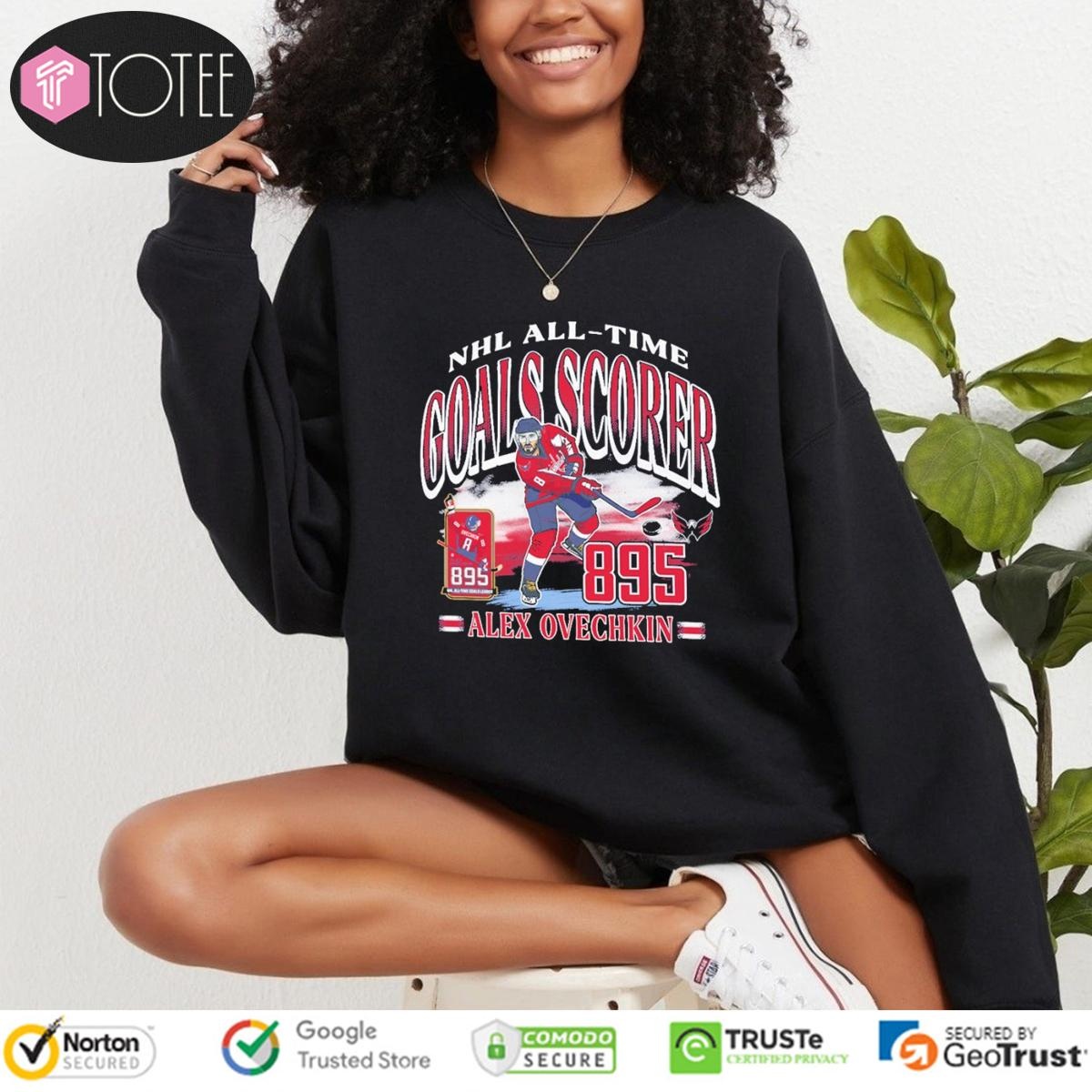 Nhl All-Time Goals Scorer Alex Ovechkin 895 Washington Capitals Hockey sweatshirt