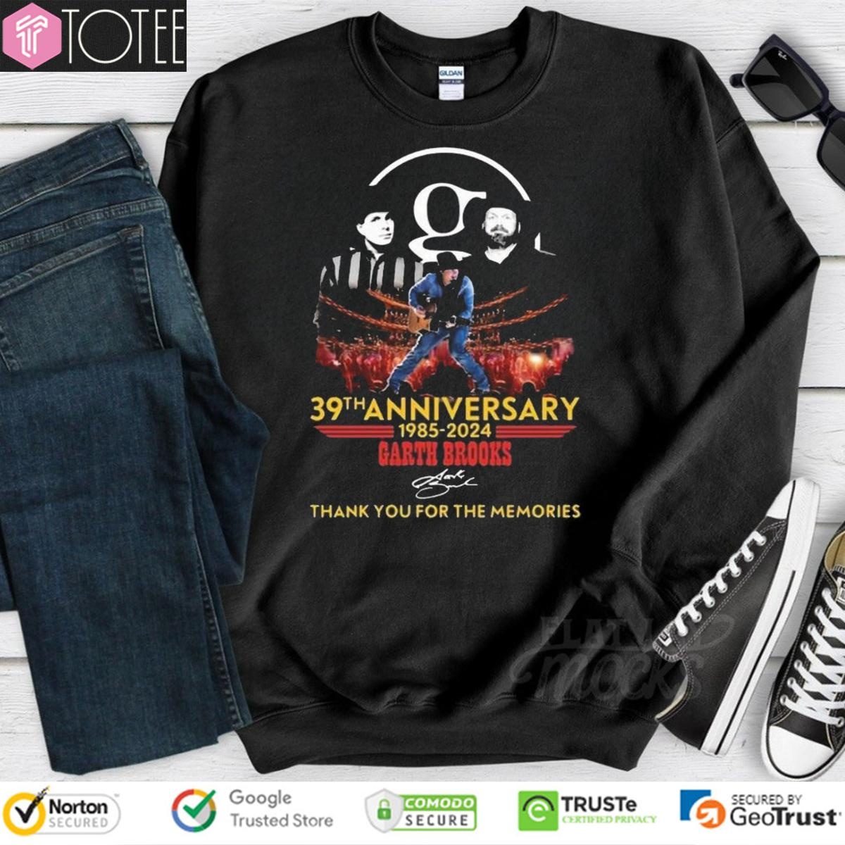 39Th Anniversary 1985-2024 Garth Brooks Music Signature sweatshirt