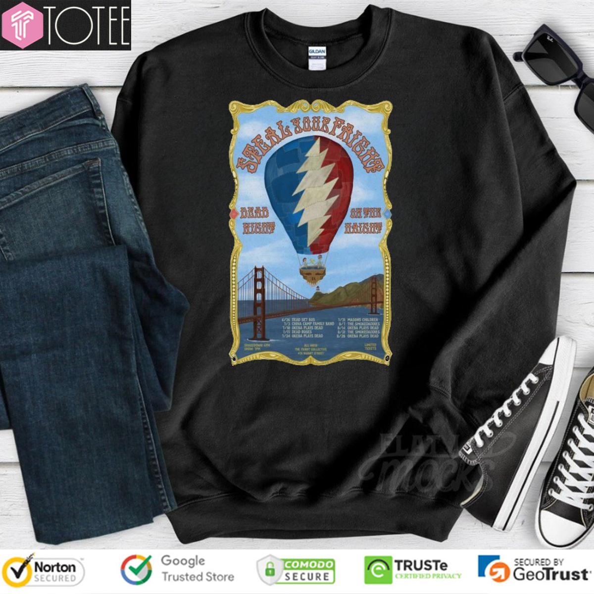 Grateful Dead Steal Your Faight Dead Night On The Haight Hot Air Balloon sweatshirt