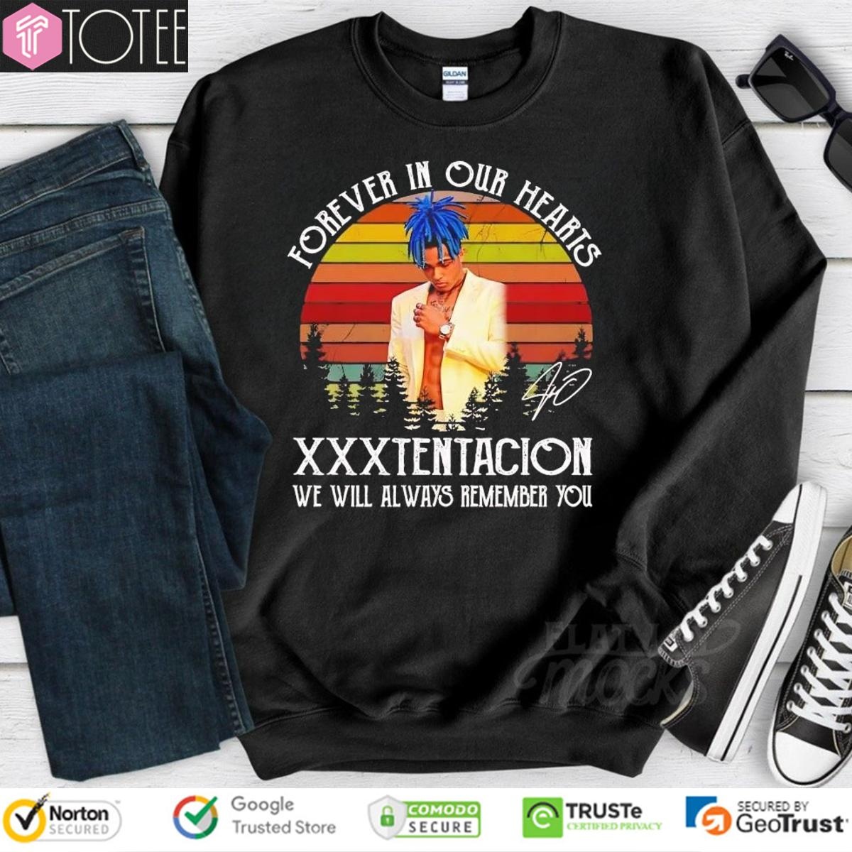 Xxxtentacion Forever In Our Hearts Signature Vintage Sunset sweatshirt