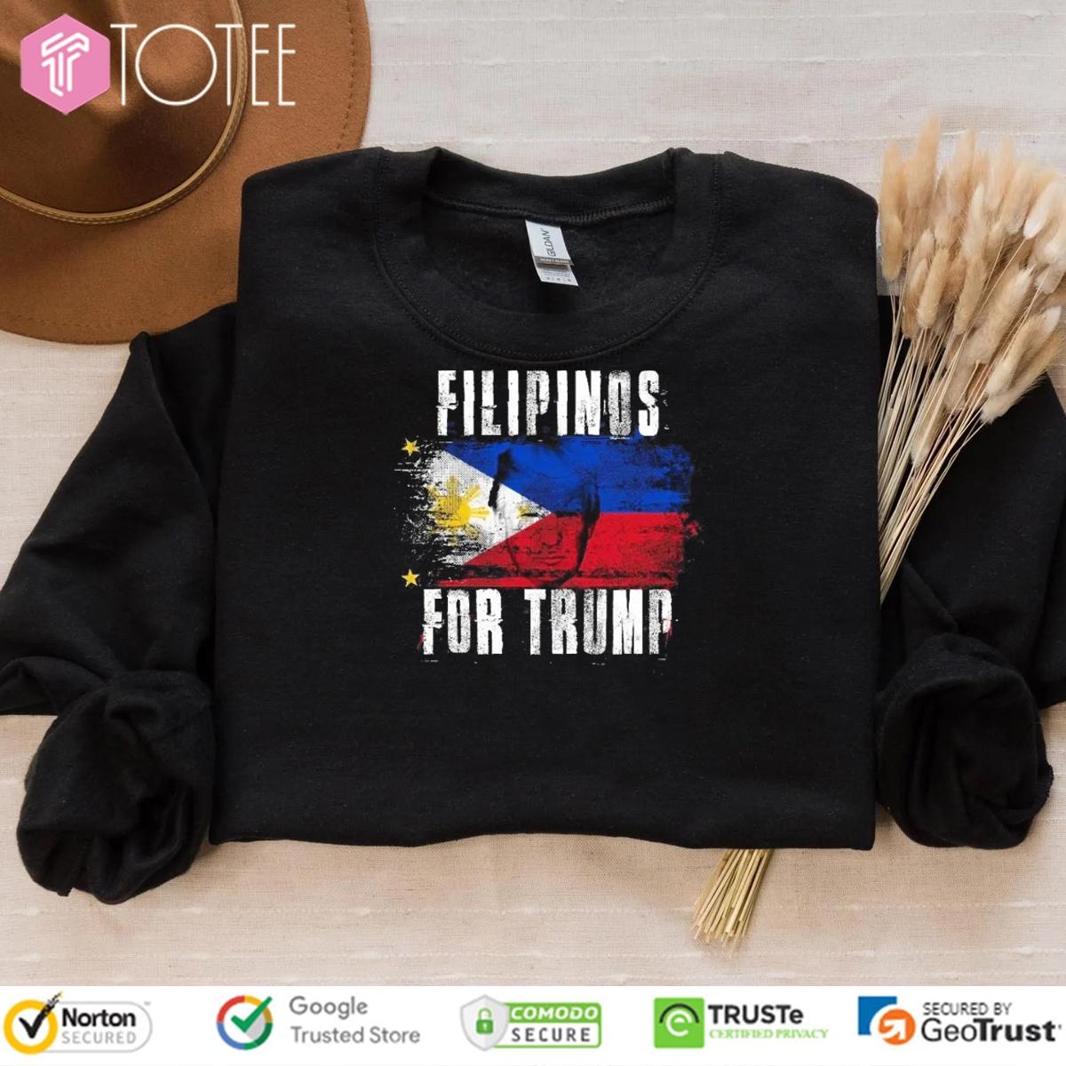 Filipinos For Trump Philippines Flag sweatshirt