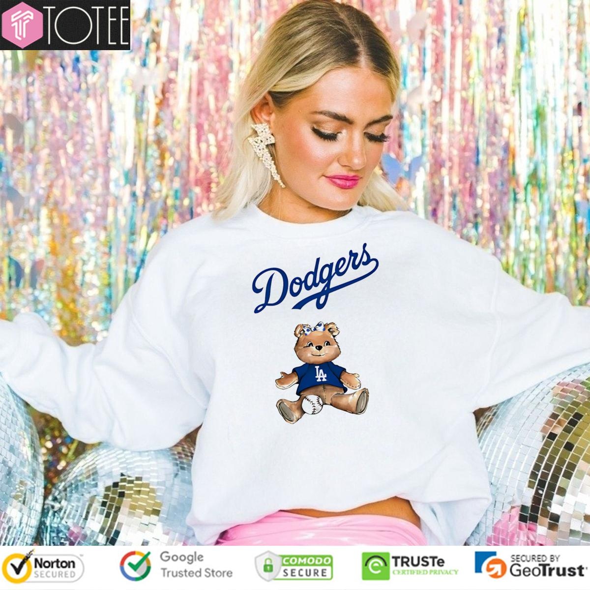 Los Angeles Dodgers X Tiny Turnip Teddy Bear sweatshirt