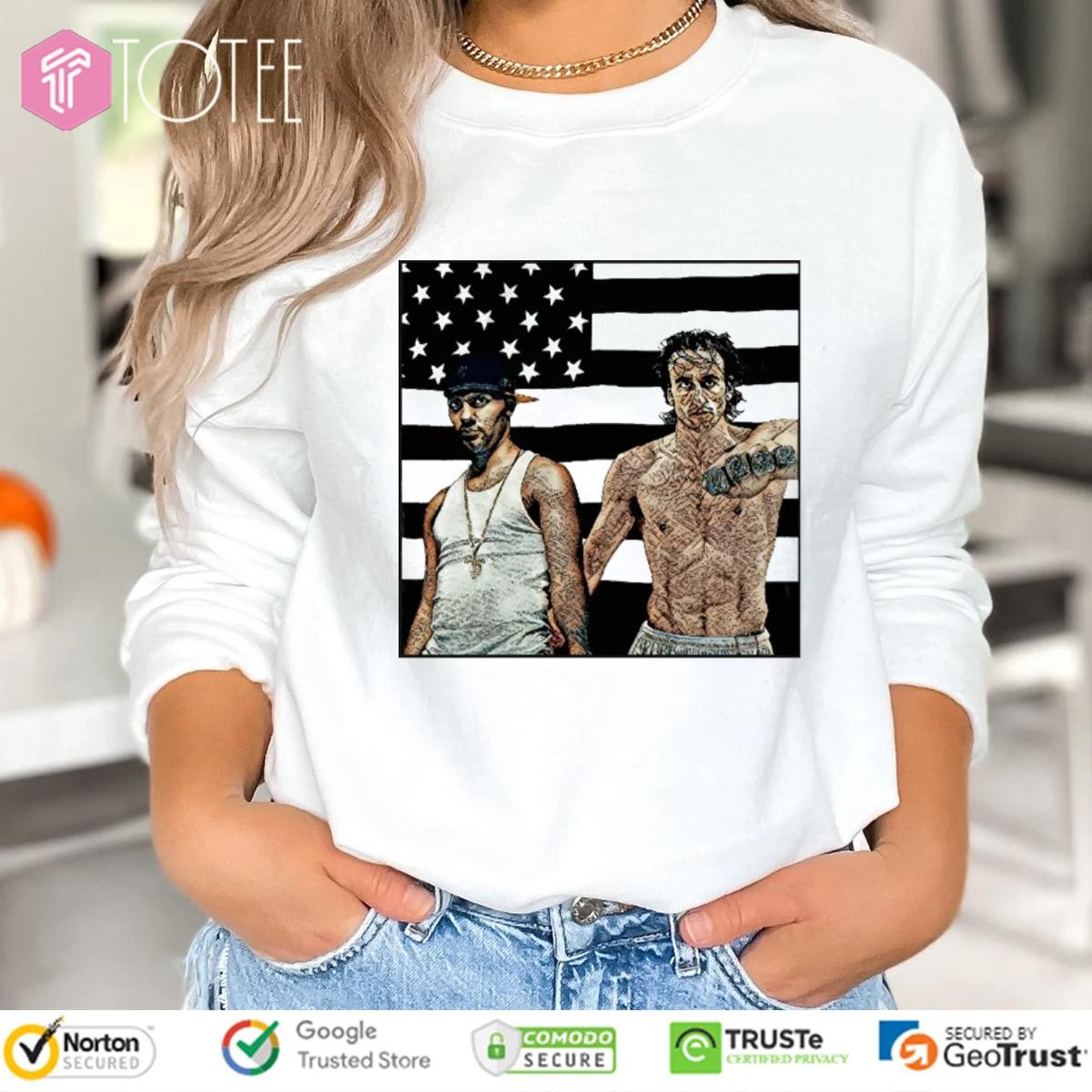 Stankantonia Nba Tattooed American Flag sweatshirt