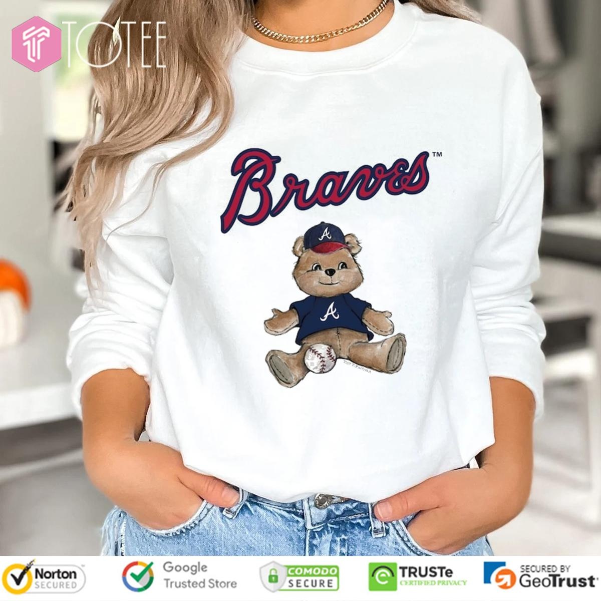 Tiny Turnip Teddy Bear X Atlanta Braves Baseball sweatshirt
