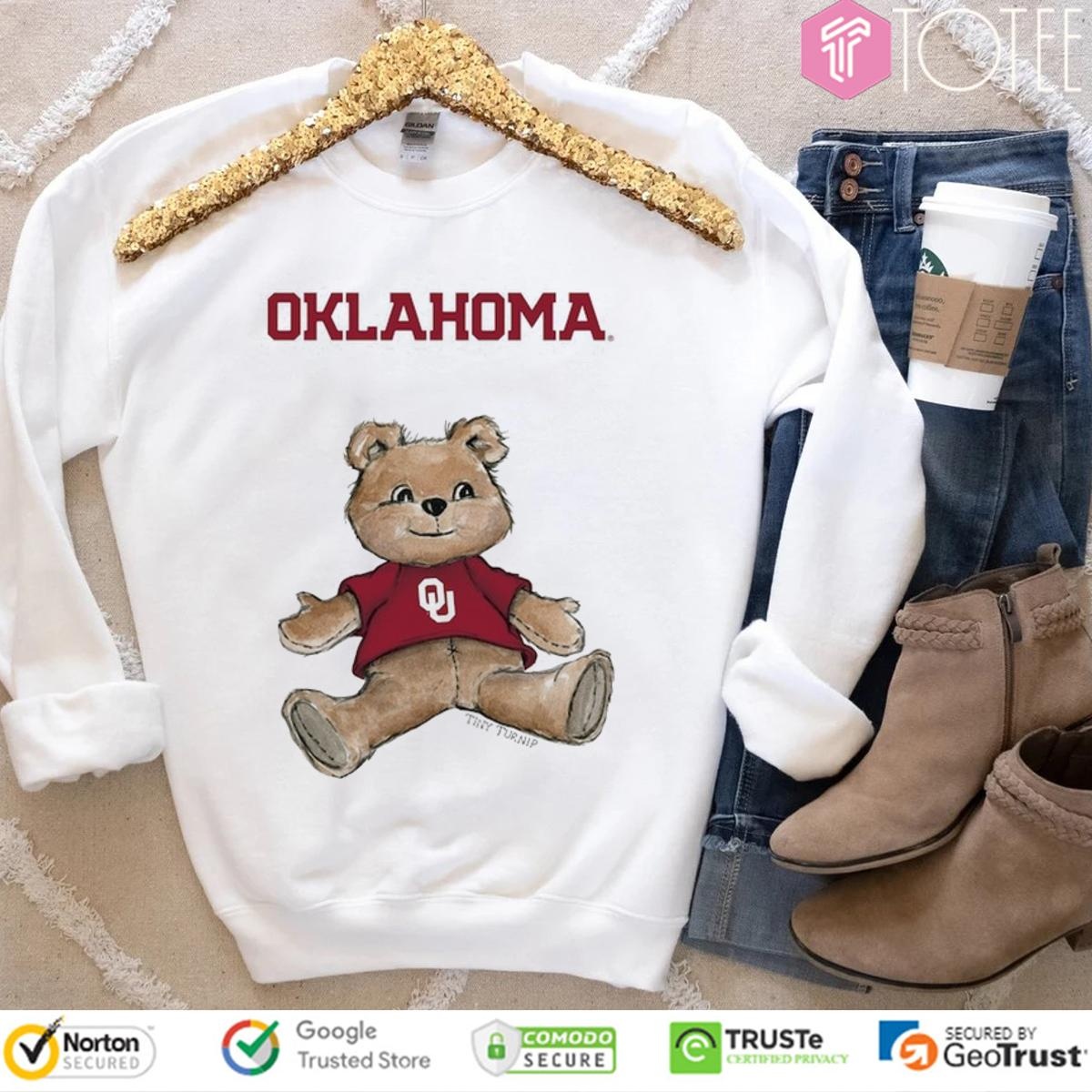 Tiny Turnip Teddy Bear X Oklahoma Sooners sweatshirt