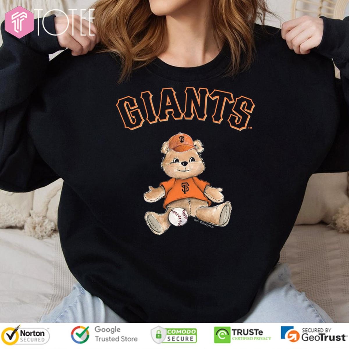Tiny Turnip Teddy Bear X San Francisco Giants Baseball sweatshirt